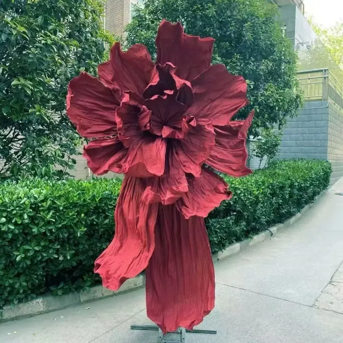 Grandes fleurs d'iris artificielles en papier blanc pour mariage
