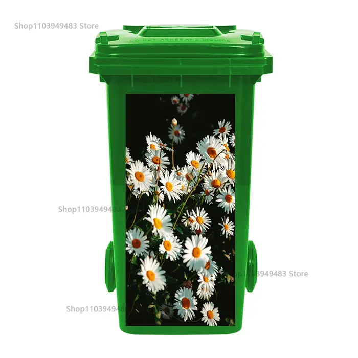 Autocollants muraux imperméables auto-adhésifs pour plantes à fleurs