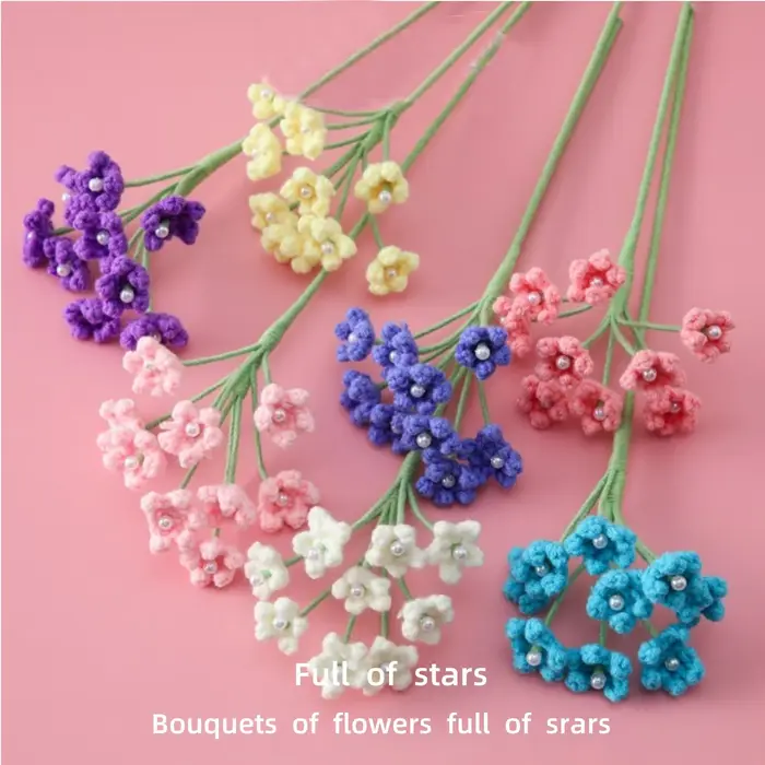 Jolies fleurs au crochet en forme d'étoiles