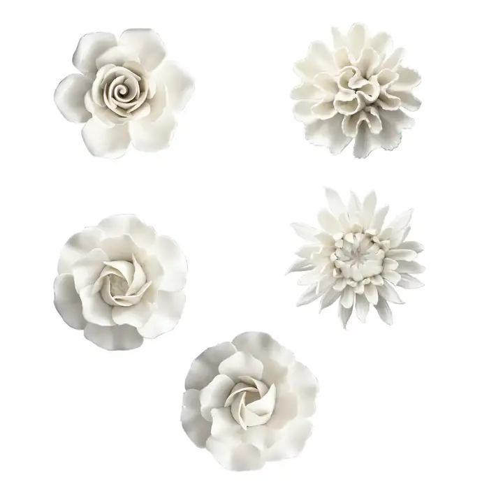Mur de fleurs artificielles en céramique