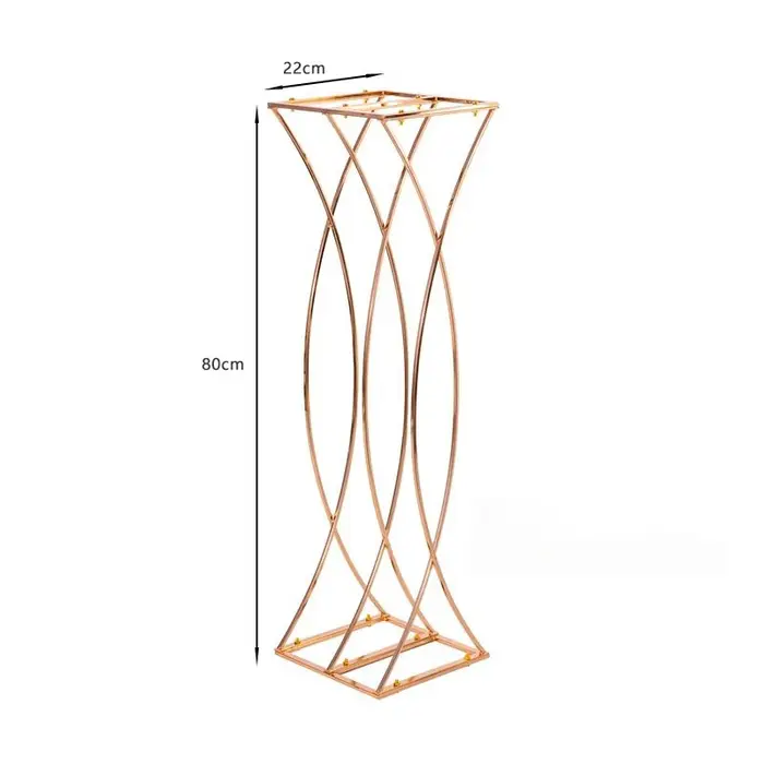 Supports de fleurs pilier centres de Table de mariage doré 80CM de haut route plomb décor à la maiso