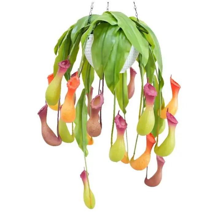 Plantes artificielles multicolores, feuilles vertes, accessoires photo, plantes vertes suspendues, accessoires de verdure, plante artificielle