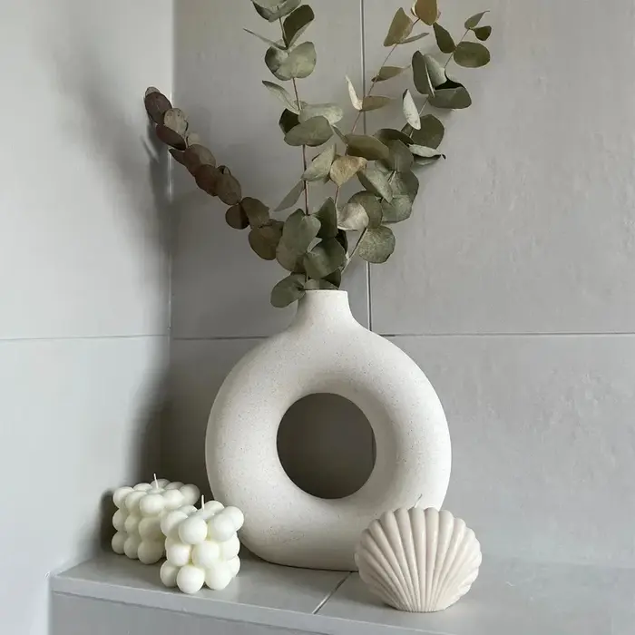 Vase nordique circulaire en forme de donut