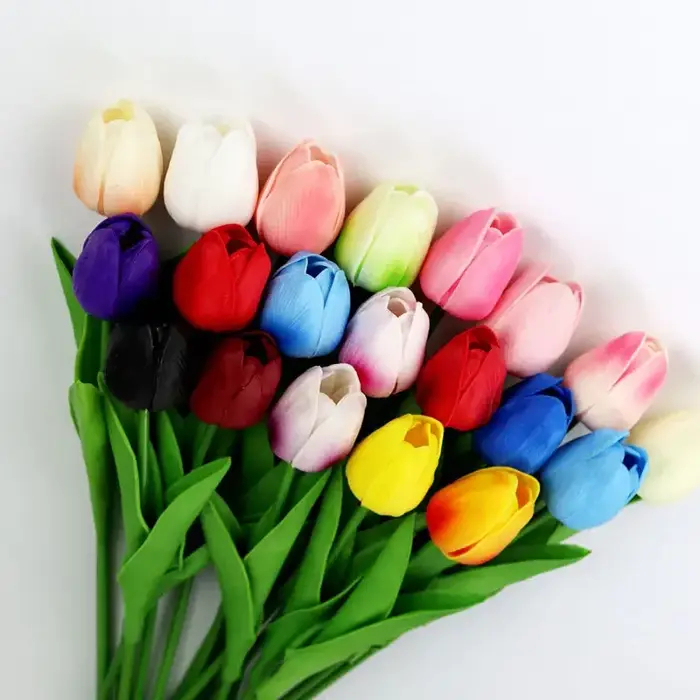 1 pièce tulipe fleurs artificielles vraies