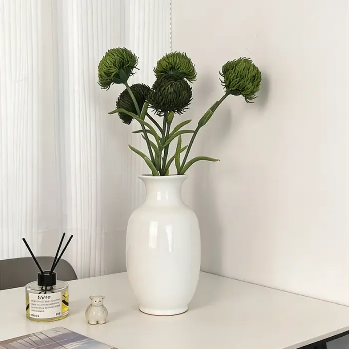 Plante artificielle Dianthus vert de 59 cm pour centre de table