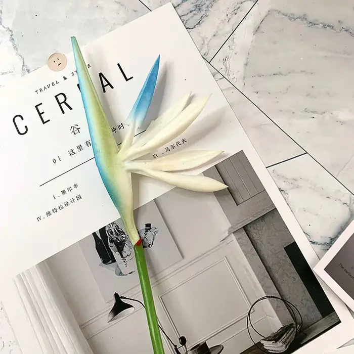Fleur artificielle en PU Real Touch, plantes d'oiseaux du ciel, décoration d'intérieur, accessoires 