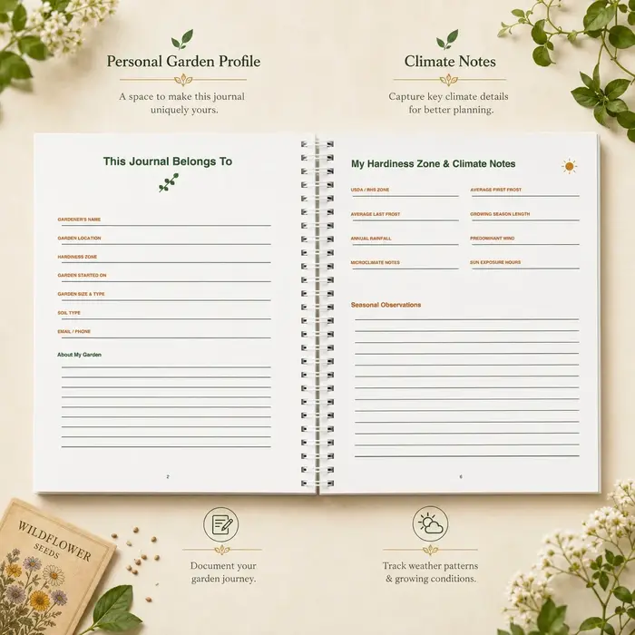 Carnet de Jardinage et Planificateur de Récolte A5 – Agenda