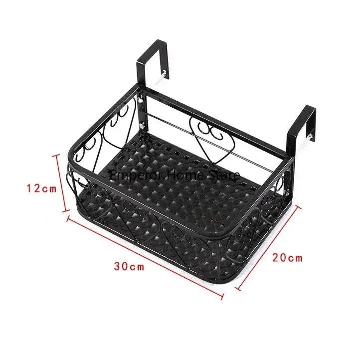 Pot de fleur de fenêtre de garde-corps de balcon de stockage T1, support de fleur en fer T1, plante 