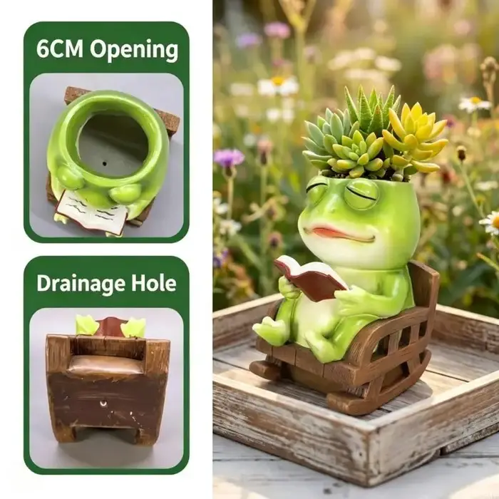 Pot fleurs pour plantes succulentes, chaise à bascule, Pot plantes, décorations bureau, 55KF