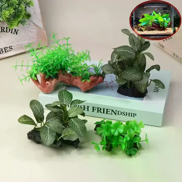 Plante artificielle en bois flotté pour décoration d'aquarium