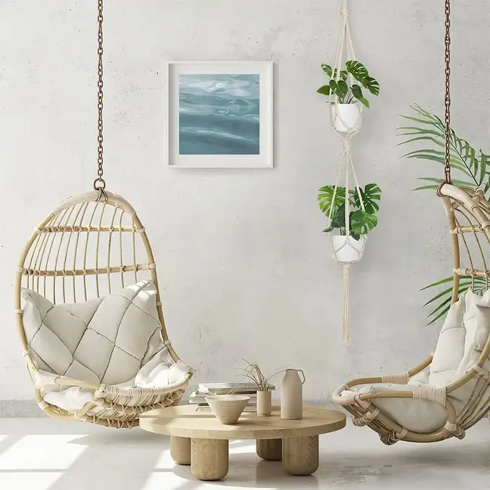 Paniers de suspension de plantes en macramé faits à la main