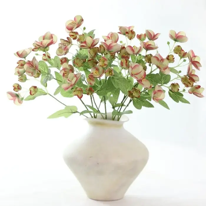 Fleur artificielle en soie réaliste 55 cm Accessoires photo Branches de hélène Roses d'hiver en soie Décoration intérieure