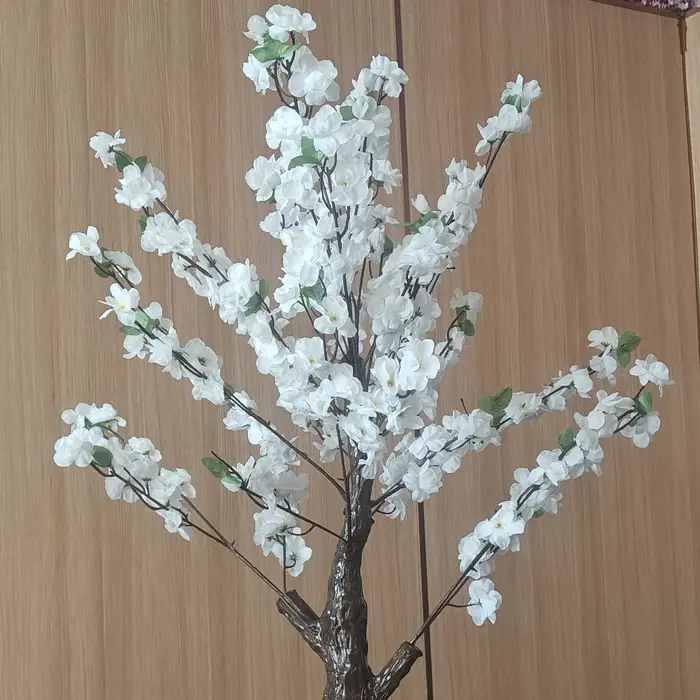 Arbre de Table Artificiel Blanc pour ixde Mariage, Simulation de Fleurs