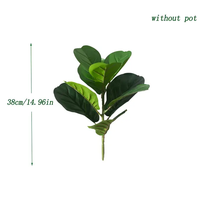 Plantes artificielles de banian de 38-70 cm, fausse branche d'arbre ficus, feuilles de plantes verte