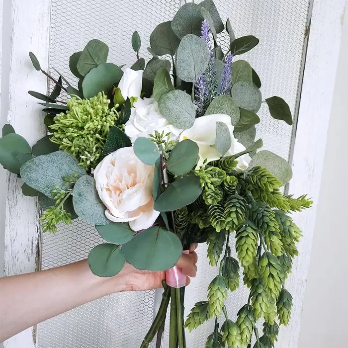 Guirxiété de Vigne de Fleurs de Houblon Artificielles