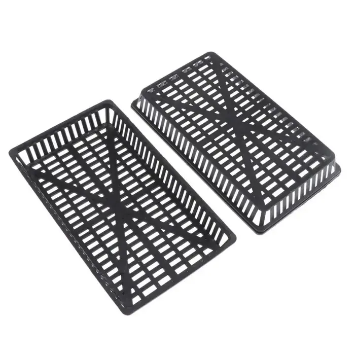 Panier de plantes aquatiques noires, 10 pièces, Pot de plantation d'étang
