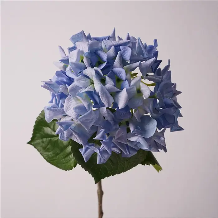 Touchez les fausses fleurs d'hortensia hydratantes