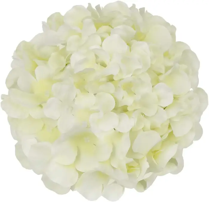 10 paquets de fleurs d'hortensia artificielles en soie, têtes d'hortensia complètes avec tiges pour