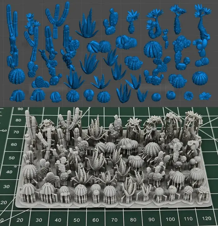 Pièces en résine série plante imprimée en 3D