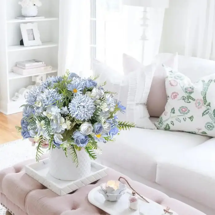 Beaux fleurs artificielles pivoine en soie
