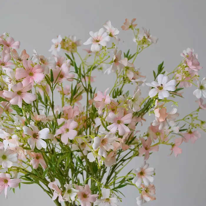 5 pièces/paquet fleurs artificielles en soie 12 têtes petits chrysanthèmes mariage Bouquet de mariée fête