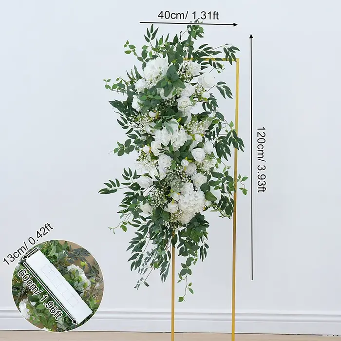 Blanc bébé souffle verdure saule accrocher fleur rangée Table centres