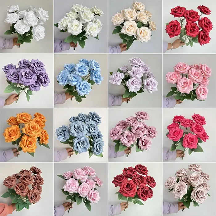 Bouquet de Roses artificielles en diamant