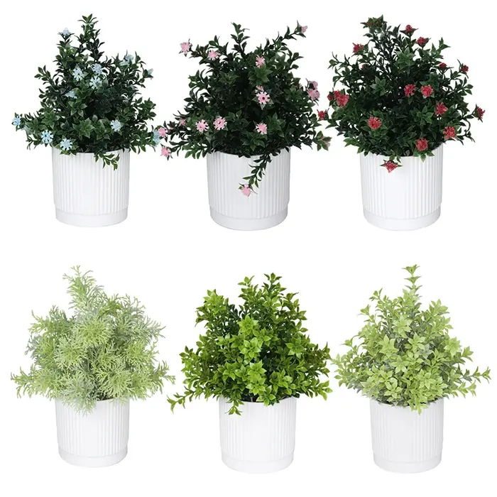 Plantes vertes bonsaï simulées
