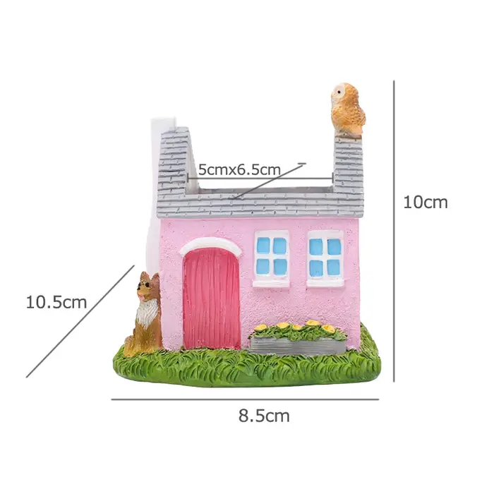 Jardinière succulente en résine – Conception de chalet et de chiot