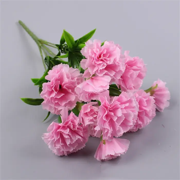 Bouquet de Œillets Artificiels en Soie pour la Fête des Mères, Décoration de Fête, Design d'Intérieu