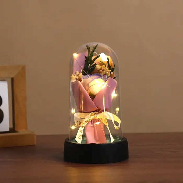 Lumière LED Tournesol avec Couvercle en Acrylique Élégant
