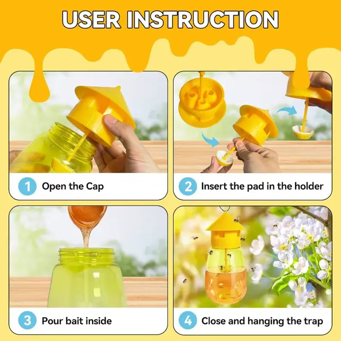 Piège à mouches liquide pour mouches des fruits