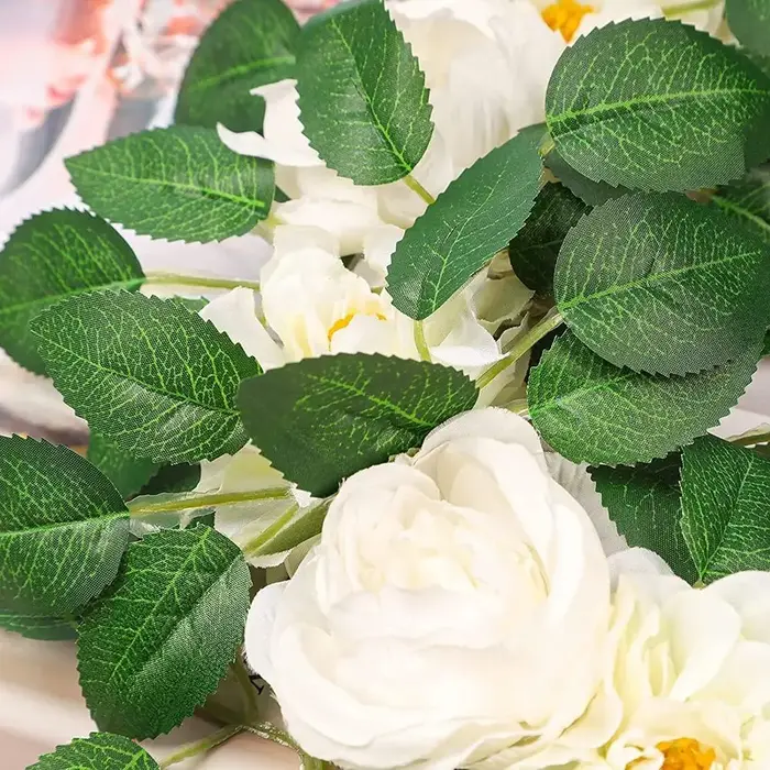 50/100 pièces plante artificielle feuilles de roses noël maison extérieure protection UV mur de jardin mariage Bouquet de mariée bricolage décoratif