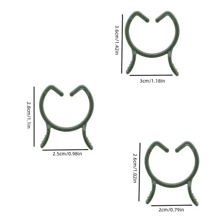 100/200 pièces Clips pour plantes, Clips de 3 tailles pour fixer les plantes, Clips de jardin, Clips