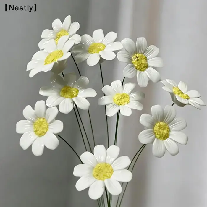 6/8/10 pièces de fleurs en céramique