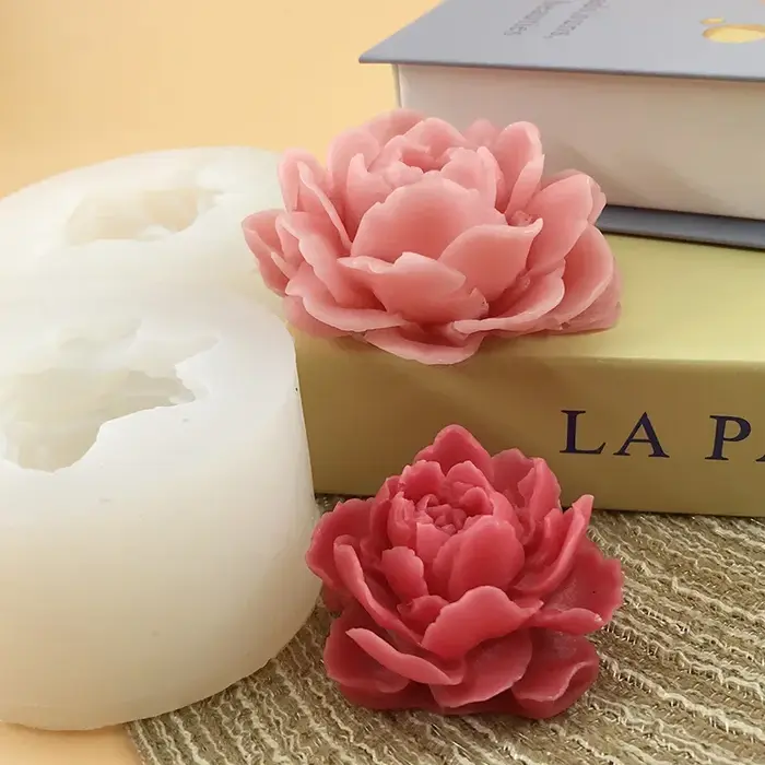 Moule 3D en Silicone pour bougie de fleur de jasmin