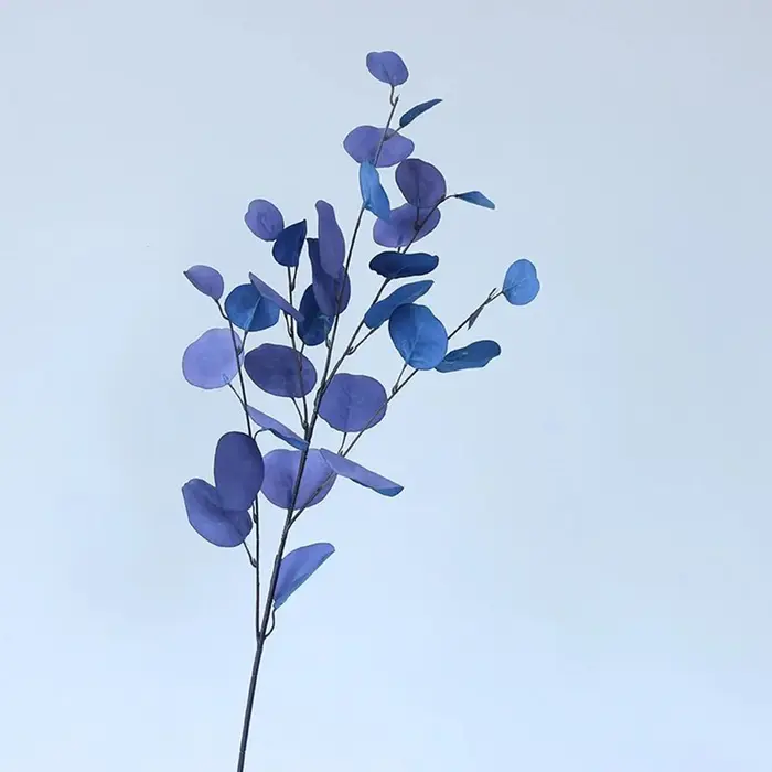 Plantes Artificielles Longues Branches Feuilles d'Eucalyptus Feuilles de Monnaie Décoration Murale A