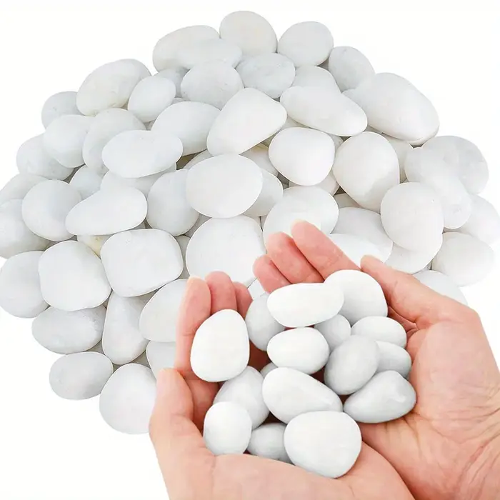 Galets naturels blancs hautement polis de 350 g