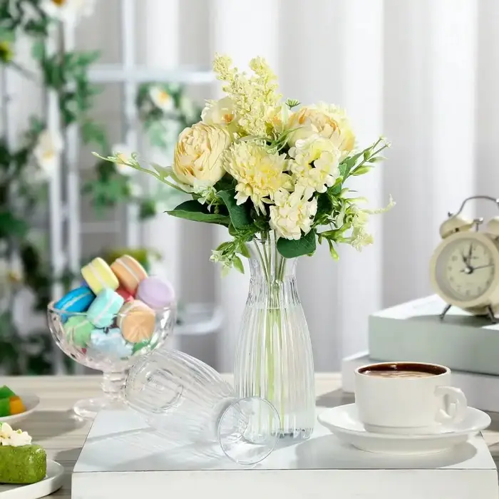 Vase à fleurs en plastique Transparent