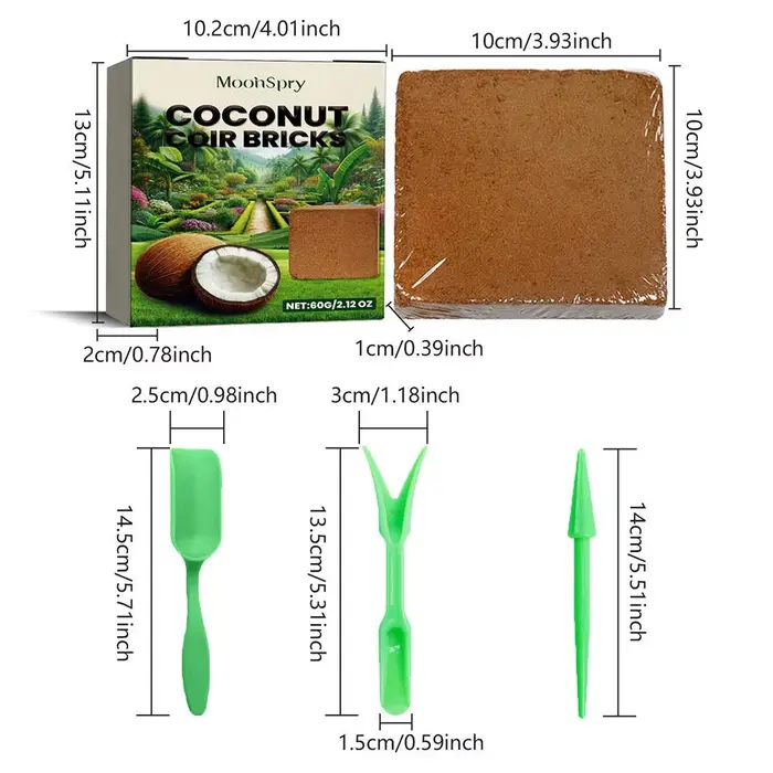 Brique de fibres de coco - Substrat de terreau organique