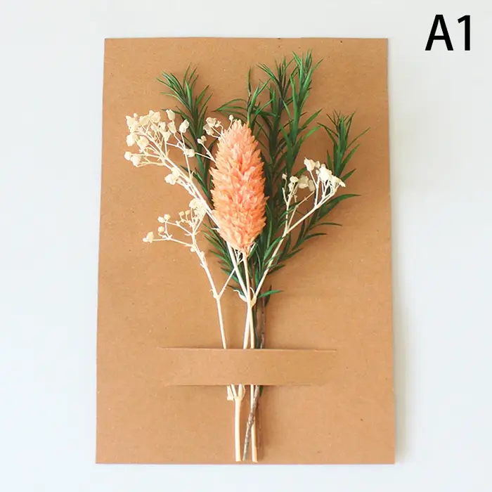 NOUVELLE PROMO Mini Bouquet de Fleurs Séchées Naturelles Boutonnières Demoiselle d'honneur Décoration de Noël Mariage Saint-Valentin Matériaux Floraux DIY