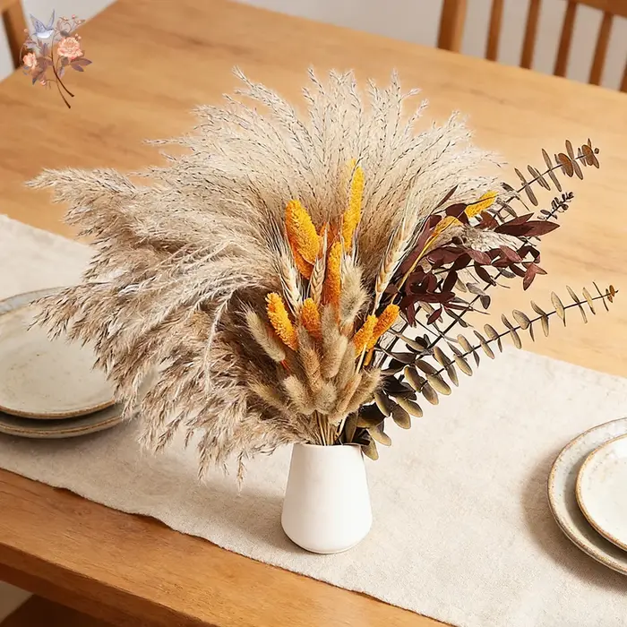 Bouquet de pampas séchées naturelles