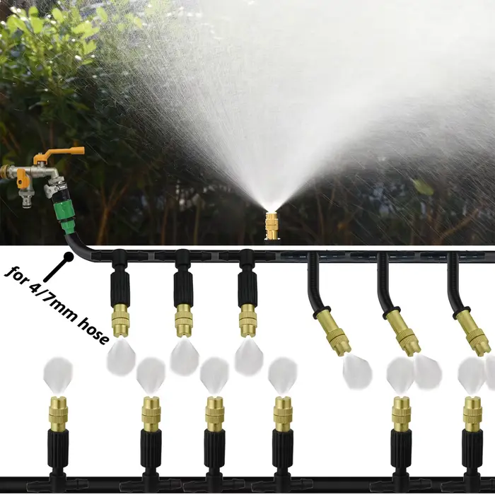 KESLA 10 pièces 6 Types Micro Irrigation goutte à goutte brumisation buse en laiton jardin pulvérisa