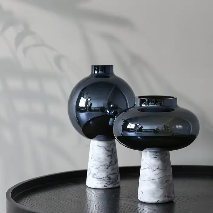 Vase en verre marbré pour la décoration de la maison