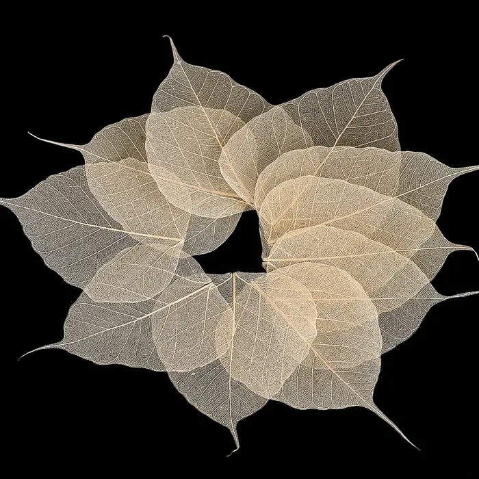 20 pièces squelette naturel Ficus Religiosa feuilles séchées Vajra feuille veine artisanat bricolage à la main Scrapbook embellissement spécimens de plantes
