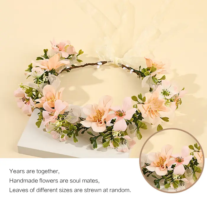 Couronne de fleurs faite à la main pour femmes