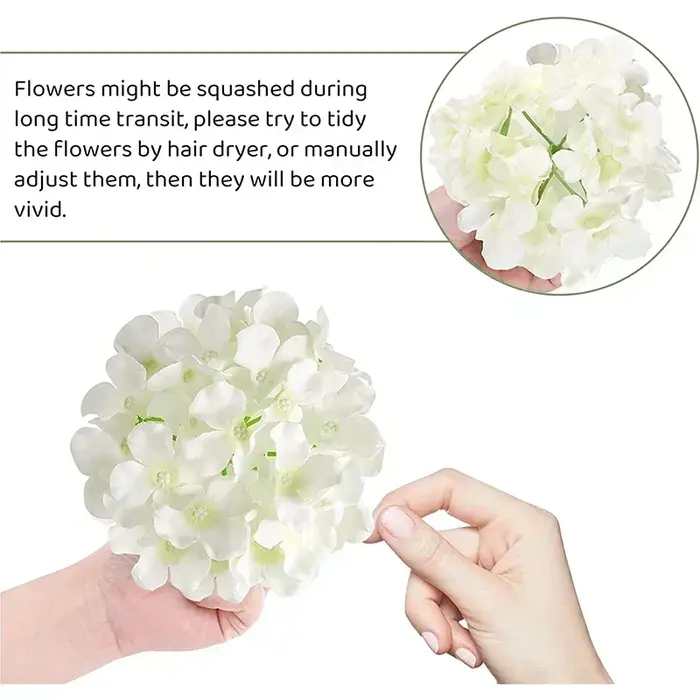 Fleurs d'hortensia artificielles