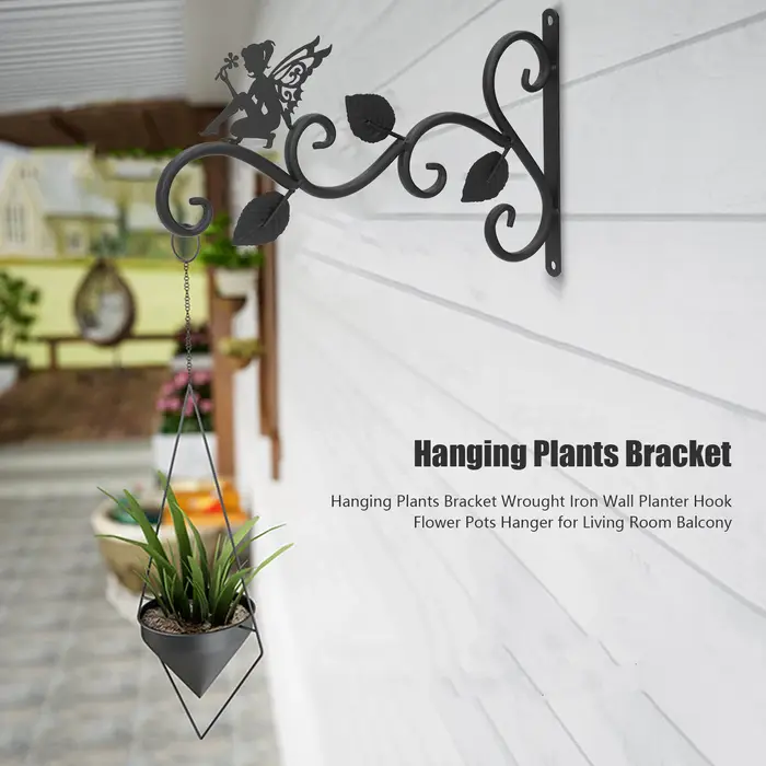 Support de plantes suspendues en fer forgé