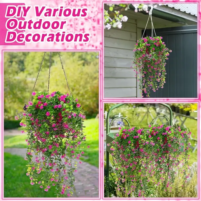 Plantes artificielles en plastique Eucalyptus camélia mariage saint valentin extérieur jardin maison
