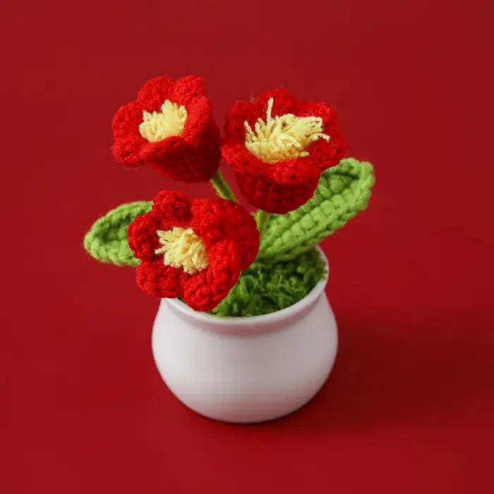 Orchidée au crochet faite à la main